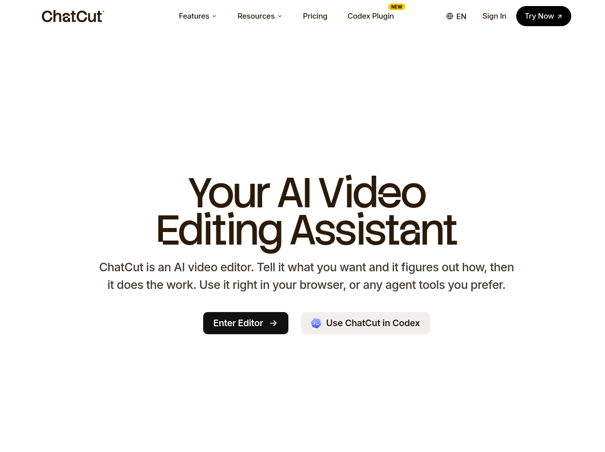 ChatCut homepage